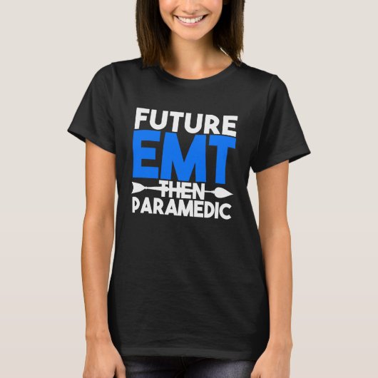 Future EMT Then Paramedic EMS First Responder Kids T-shirt (Voorkant)