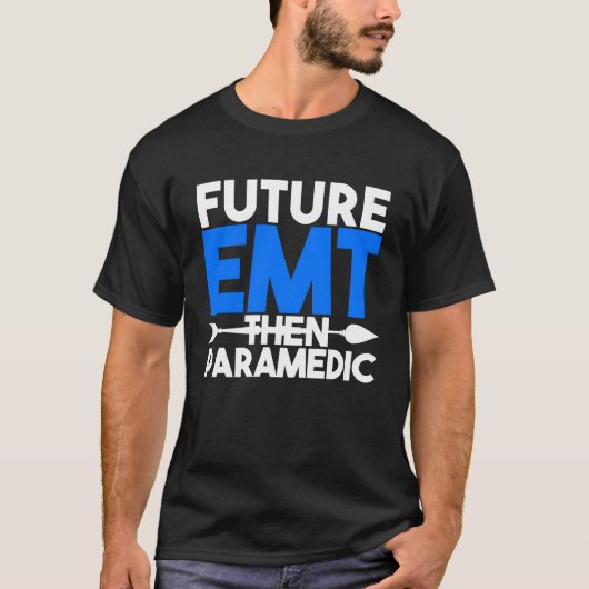 Future EMT Then Paramedic EMS First Responder Kids T-shirt (Voorkant)