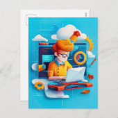 Future Engineer Dream voor kinderen Feestdagenkaart (Voorkant / Achterkant)