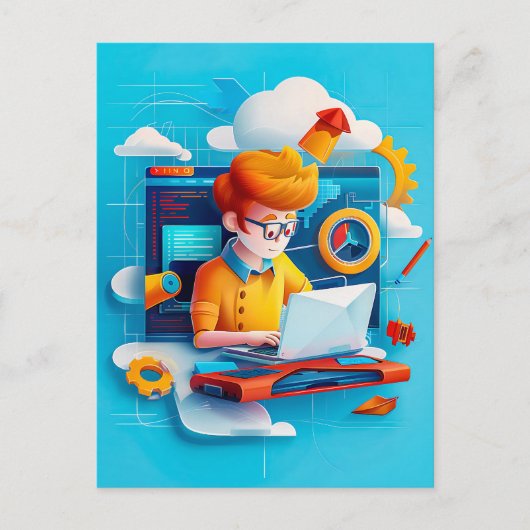 Future Engineer Dream voor kinderen Feestdagenkaart (Voorkant)