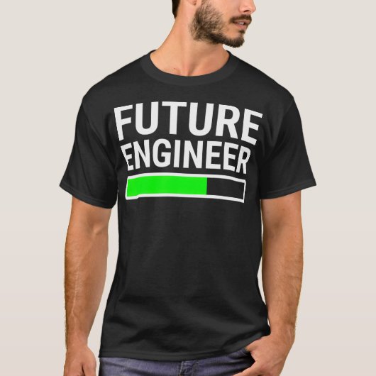 Future Engineer Loading Bar Cool Graduation Gift T-shirt (Voorkant)