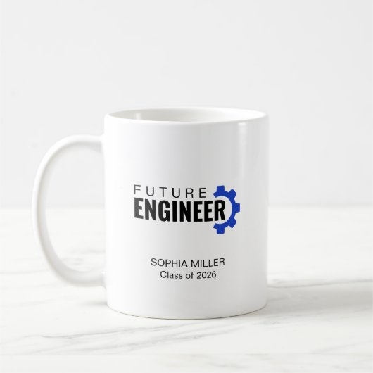 Future Engineer Personalized Graduation Koffiemok (Links)