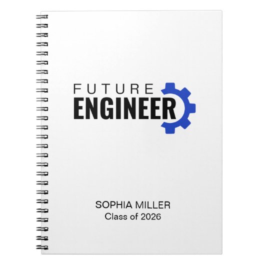 Future Engineer Personalized Graduation Notitieboek (Voorkant)