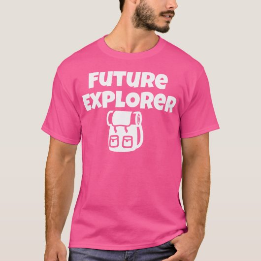 Future Explorer Shirt voor Jongens Meisjes Travel  (Voorkant)