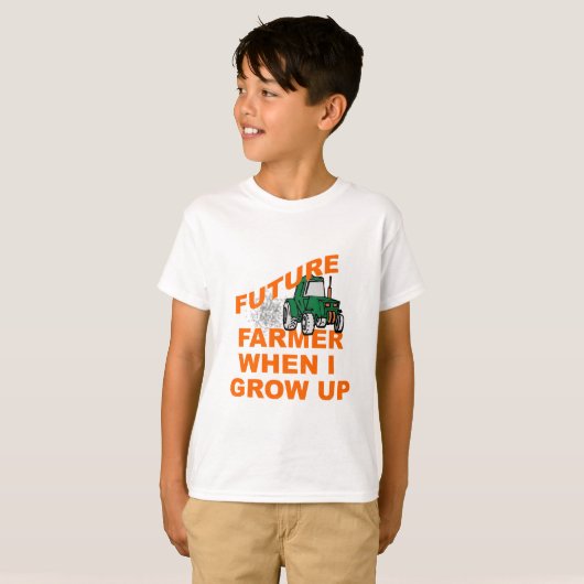 Future Farmer Oliver Farming T-shirt (Voorkant volledig)