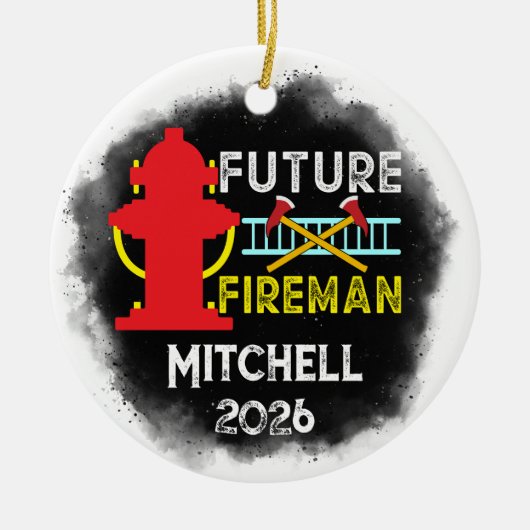 Future Firefighter Graduation Keramisch Ornament (Voorkant)
