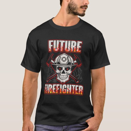 Future Firefighter Men Women Thin Red Line Firefig T-shirt (Voorkant)