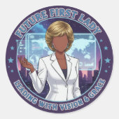 Future First Lady Sticker Empowerment Leadership (Voorkant)
