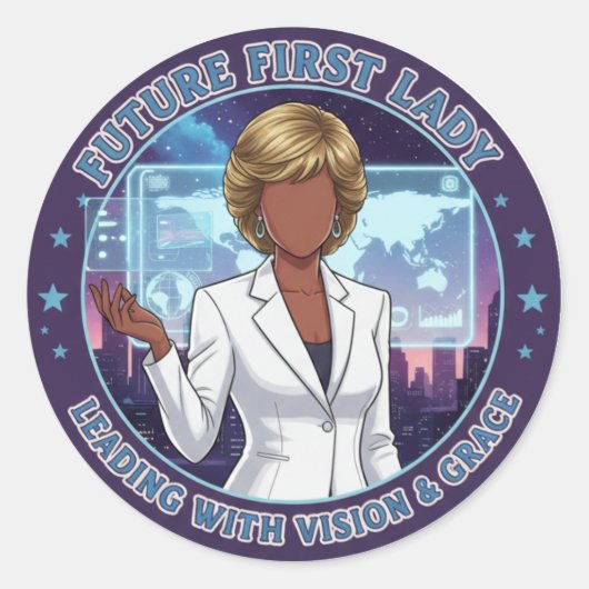 Future First Lady Sticker Empowerment Leadership (Voorkant)