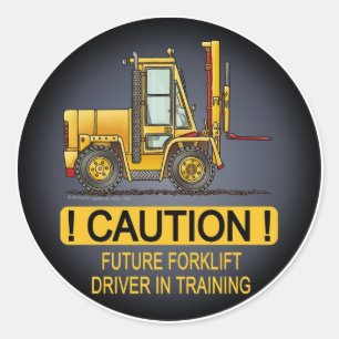Future Forklift Truck Driver Kinder Sticker