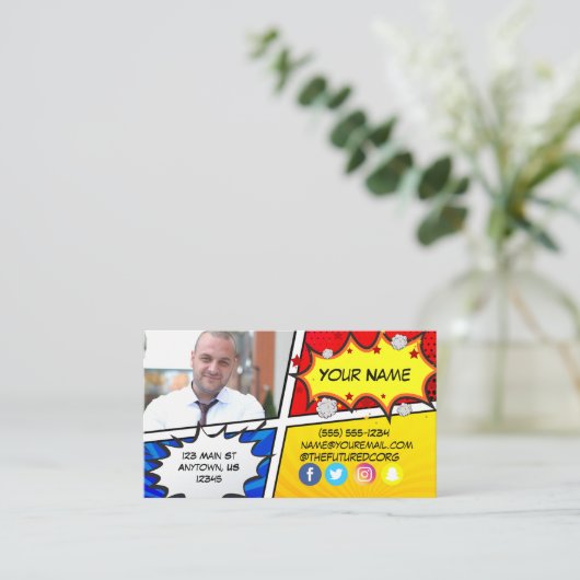 Future Foundation Superheld 2 Visitekaartje (Staand voorkant)