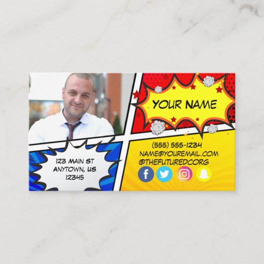 Future Foundation Superheld 2 Visitekaartje (Voorkant)