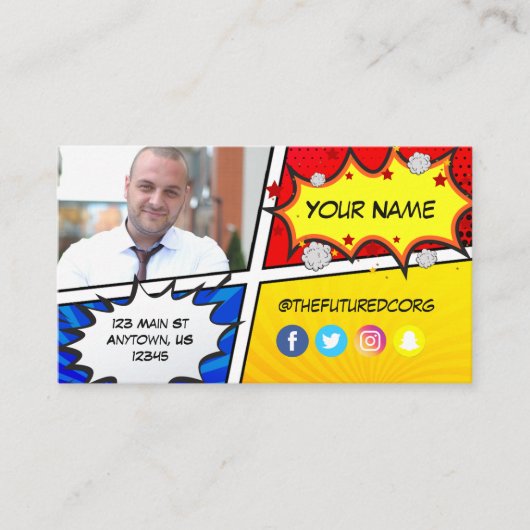 Future Foundation Superheld Visitekaartje (Voorkant)