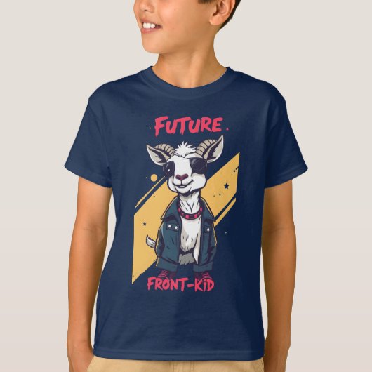 Future Frint-Front-Kid - Cool Goat Playground Punk T-shirt (Voorkant)