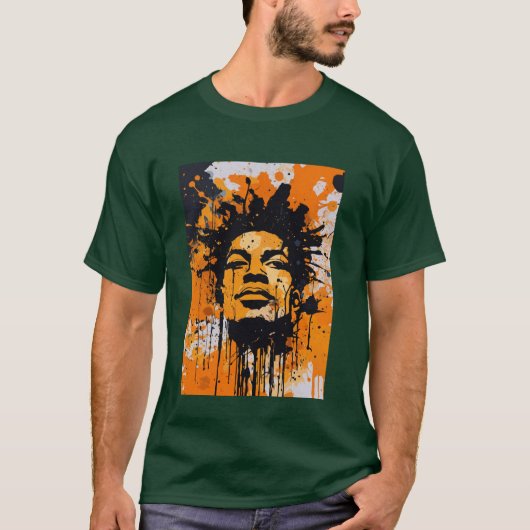 "Future Fusion: Basquiat-geïnspireerde Blaze – hig T-shirt (Voorkant)