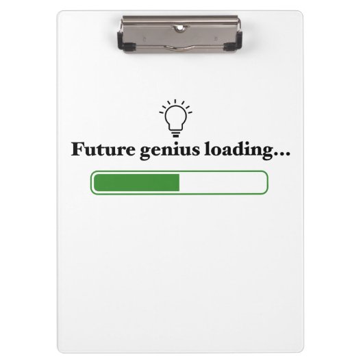 Future Genius Loading – Inspirerend technologie en Klembord (Voorkant)