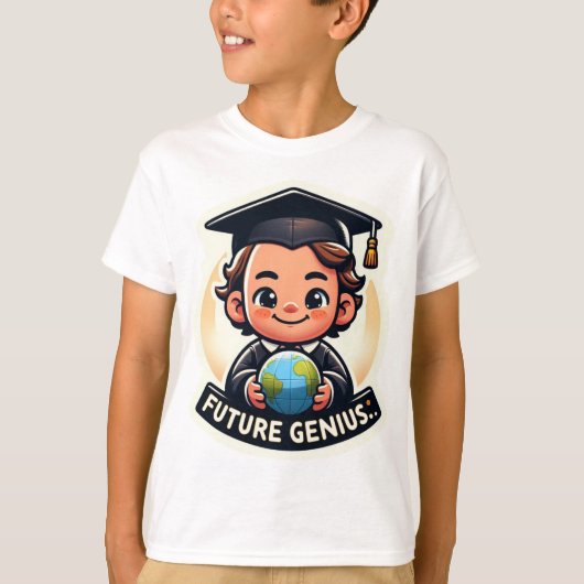 Future Genius "Terug naar school" Pun T-shirt (Voorkant)
