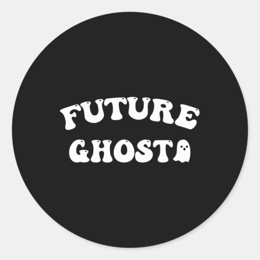 Future Ghost Funny Halloween Costume Ronde Sticker (Voorkant)