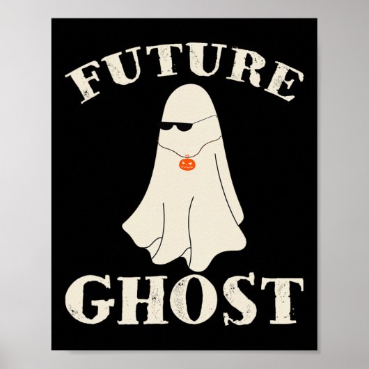 Future Ghost Funny Last Minute Retro Halloween Cos Poster (Voorkant)