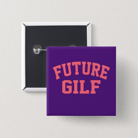 Future Gilf Vierkante Button 5,1 Cm (Voorkant /achterkant)