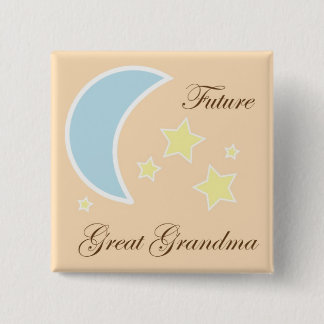 Future Great Grandma Baby shower pin Vierkante Button 5,1 Cm