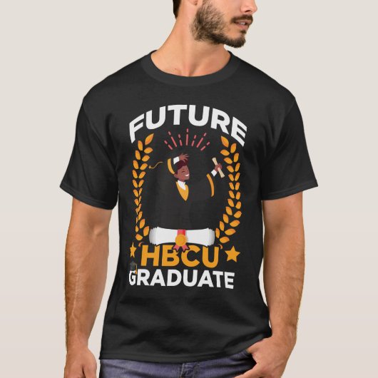 Future HBCU Afstuderen Black African Student T-shirt (Voorkant)