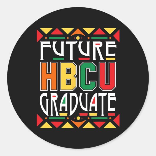 Future Hbcu Afstuderen Historische Zwarte Colleges Ronde Sticker (Voorkant)