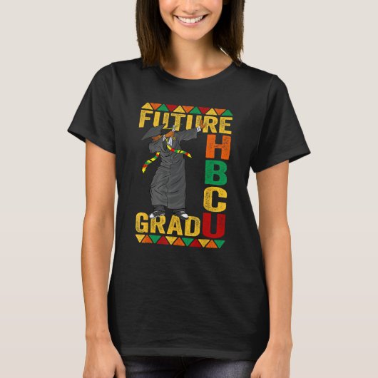 Future HBCU Afstuderen Shirt Black College Dabbing (Voorkant)