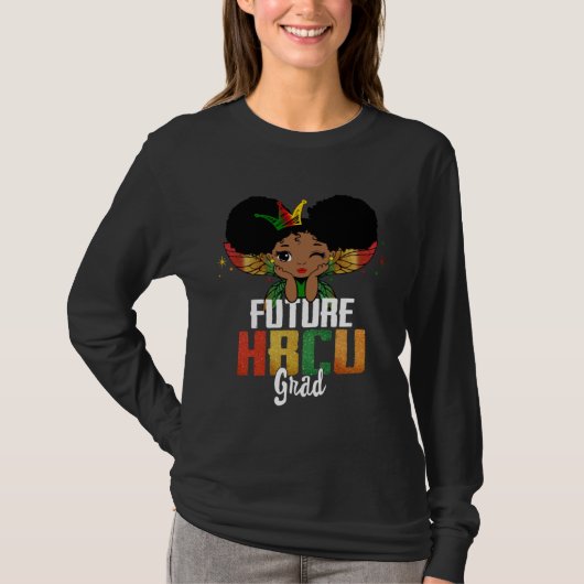 Future HBCU Grad Afro African Black Girls Kid Futu T-shirt (Voorkant)