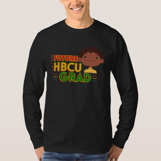Future HBCU Grad Cute Boy African American Black H T-shirt (Voorkant)