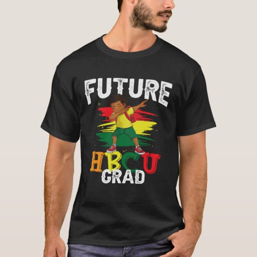 Future HBCU Grad Graduate Afro Black Boy College G T-shirt (Voorkant)