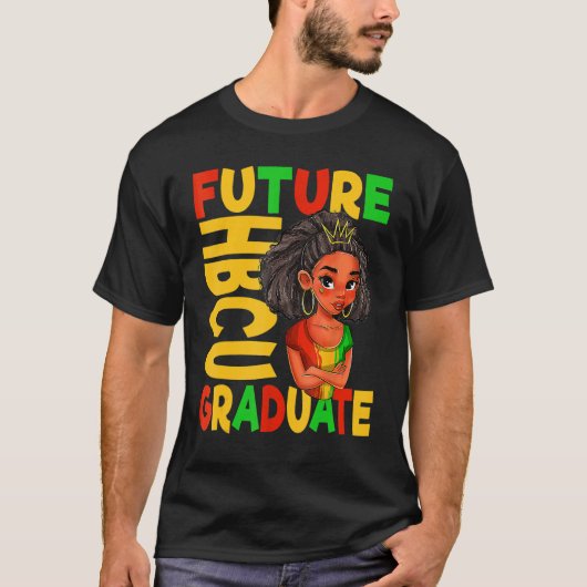 Future HBCU Grad History Black College Girl Youth  T-shirt (Voorkant)