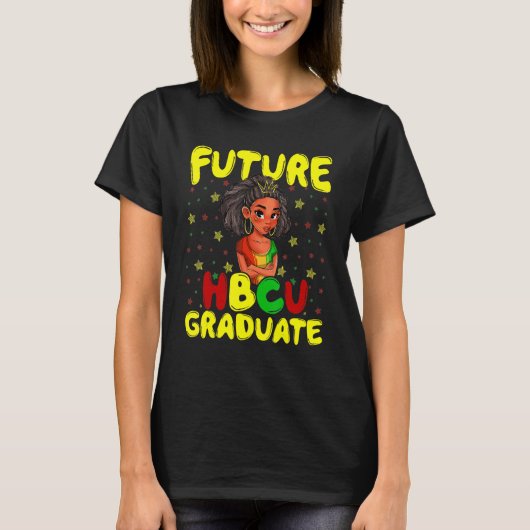 Future HBCU Grad History Black College Girl Youth T-shirt (Voorkant)