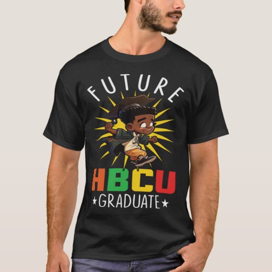 Future HBCU Grad History Black College Youth Black T-shirt (Voorkant)