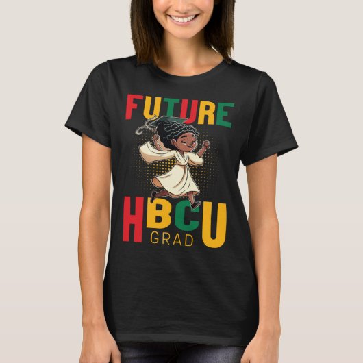 Future HBCU Grad History Black College Youth Kids  T-shirt (Voorkant)