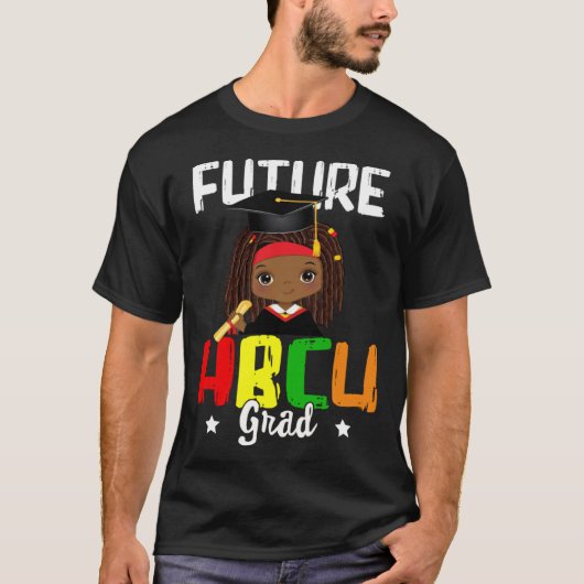 Future HBCU Grad Melanin Afro Black Girl College G T-shirt (Voorkant)