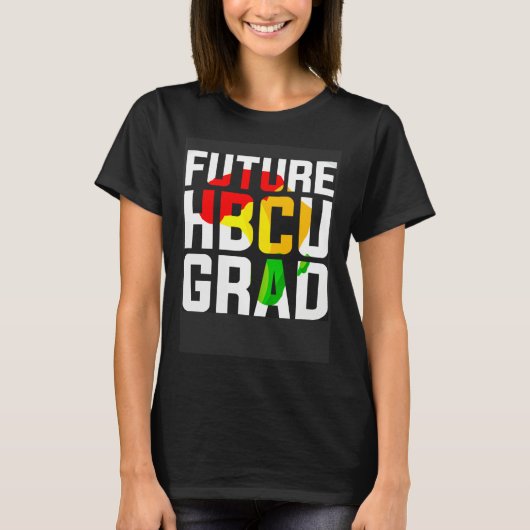 Future Hbcu Graduate Afro Black Girls College Grad T-shirt (Voorkant)
