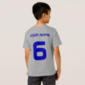 Future Hockey Star T-Shirt met Naam & Nummer (Achterkant volledig)