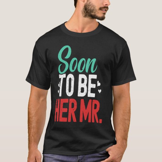 Future Husband Soon To Be Mr Engaged Fiance Engage T-shirt (Voorkant)