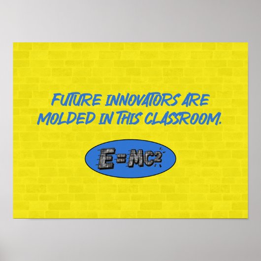 Future Innovators Molded Here | Science Classroom Poster (Voorkant)