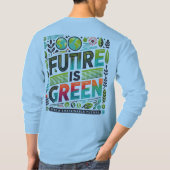 Future Is Green — Eco Pop Typography T-shirt (Achterkant)
