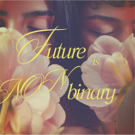 Future is Non-binary Floral Sticker (Voorkant)