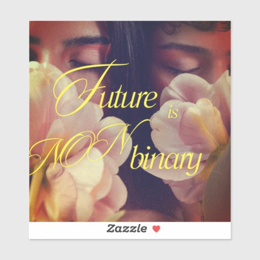 Future is Non-binary Floral Sticker (Vel)
