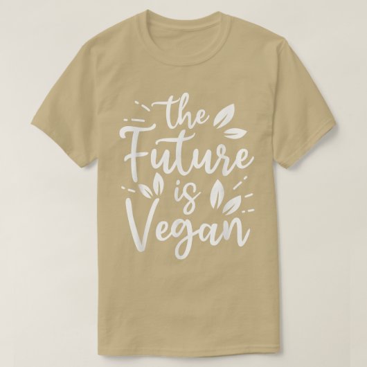 Future Is Vegan Powered By Veggies Funny Veget T-shirt (Design voorkant)