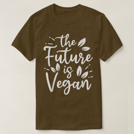 Future Is Vegan Powered By Veggies Funny Veget T-shirt (Design voorkant)