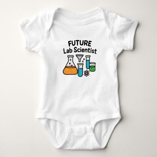 Future Lab Wetenschapper Baby Body met Bekerglas Romper (Voorkant)