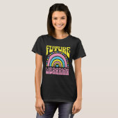 Future Librarian Bright Retro Rainbow Librarians T T-shirt (Voorkant volledig)