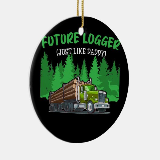 Future LoggerNet als papa Green Skidder Keramisch Ornament (Rechts)