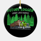 Future LoggerNet als papa Green Skidder Keramisch Ornament (Achterkant)
