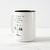 Future Looking Graphically Bright Math Fun Tweekleurige Koffiemok (Voorkant links)